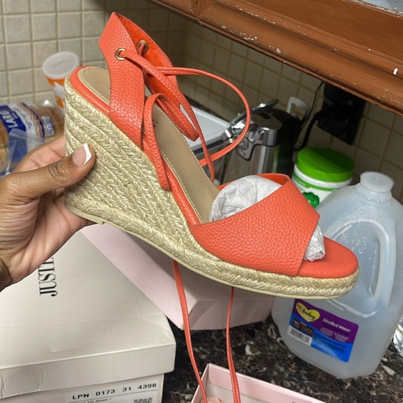 JUSTFAB, Wedges, Jayden, CORAL, 7.5 - Picture 3 of 4